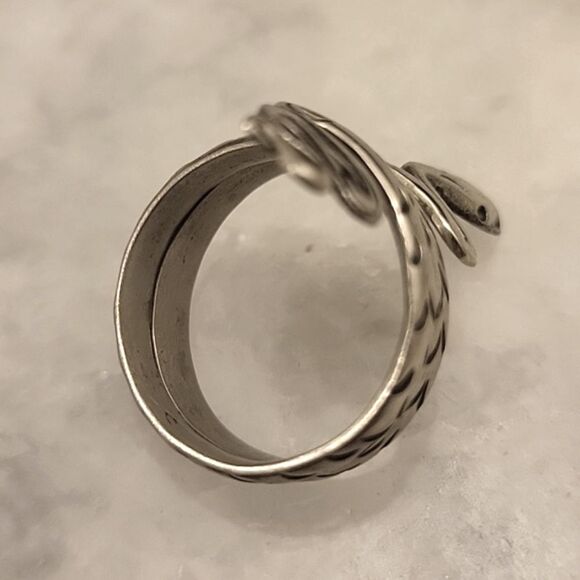 Jens Pirate Booty Snake Goth Boho Indie Biker Silver Wrap Moto Tribal Ring 8 Y2K - Picture 5 of 7